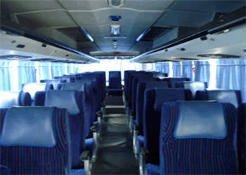 Interior of Indra (2 + 2 AC Semi-Sleeper) bus service